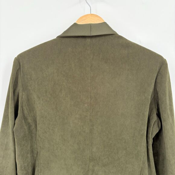 Vintage Fashion Bug Olive Green Button Front Blazer, Size 12, Utility - Picture 5 of 7